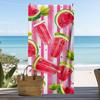 Helles tropisches Streifen-Ananas-Strandtuch Großes weiches saugfähiges Handtuch Ananas Blumen Klassisches Streifen-Design für den Sommer