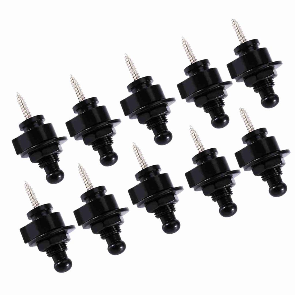 10pcs Bag Electric Guitar Metal Bass Strap Locks Antiskid Straplocks Accessory