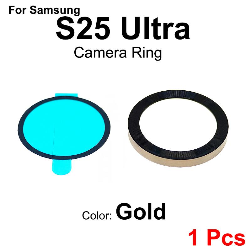 Aocarmo For Samsung Galaxy S25 Ultra SM-S938U/F/0/B S25U Rear Back Camera Lens Ring Metal Frame With Adhesive