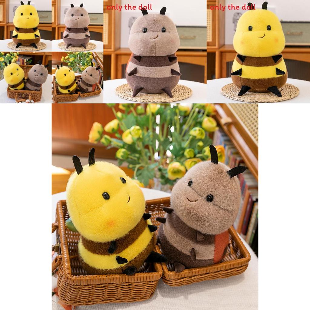 Cute Bee And Ladybug Plush Toys Soft Stuffed Animals Gift For Children