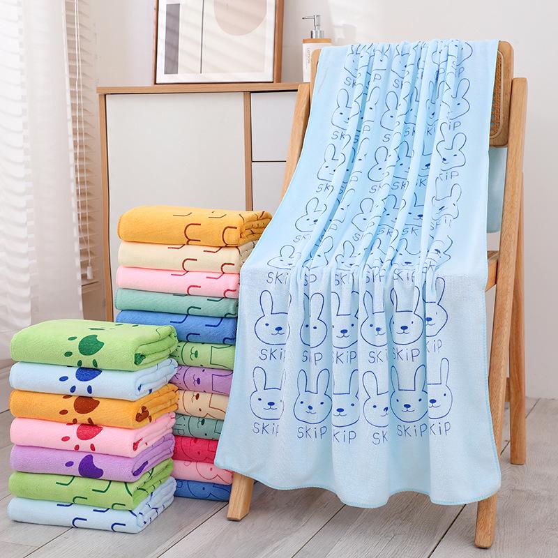 Gaoyang Cartoon Quick-Dry Children's Bath Towel, Water-Absorbent, 70x140cm, Adult & Beach Use