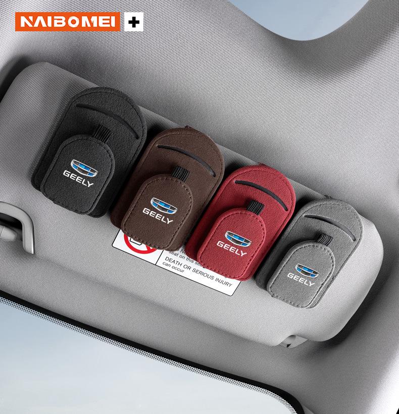 Interior Sunglasses Clip Holder for Geely Xingyue, Binyue, Emgrand, Borui, Geometry, and ICON Cars