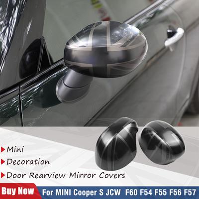 Para BMW MINI Cooper S JCW Countryman F60 F54 F55 F56 F57 2022, espejo retrovisor Exterior con bandera negra