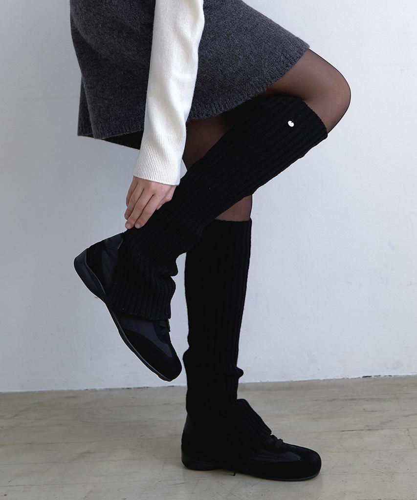 LAMINEZ Slit Knit Leg Warmers - 3 Colors