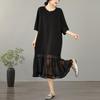 Maneca scurta Marime mare vintage nou in rochii pentru femei rochie lejera lunga de vara