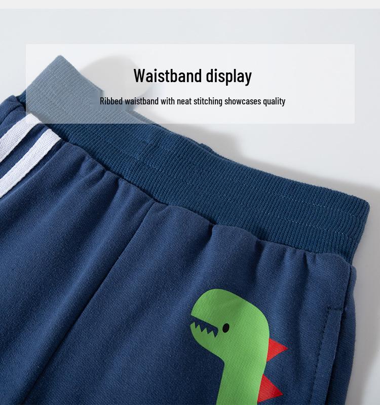2025 Children's Cartoon Dinosaur Cotton Pants - Boy's Trendy Casual Trousers