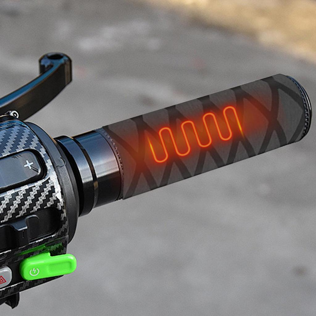 For Scooter Motorcycle Handlebar Grips Temperature Control Heated Grips Pad Warmer Sleeve For Van Bicycle Atv Dirtbike Mountain