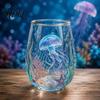 Unique Painted Tea Cup Sea Turtle Glass Tumbler Ocean Theme Drinking Mug Borosilicate Stemless Coffee Mug for Juice Beach Gift Nature Lovers Juice