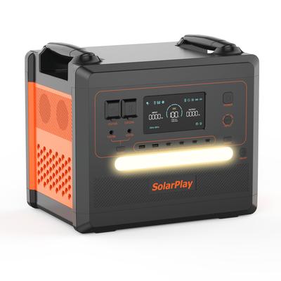 SolarPlay Q2402M 2500W Přenosná napájecí stanice Lifepo4 Lithium-iontový článek MPPT pro Kempování v Autě Solární Systém pro Ukládání Energie