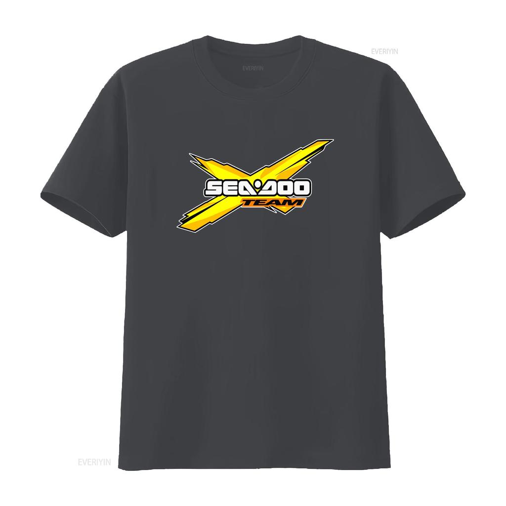 Sea Doo Team Ski Logo Mens Black T Shirt Size S 3XL vintage Washed Comfortable Casual designer clothes Stretched fashion