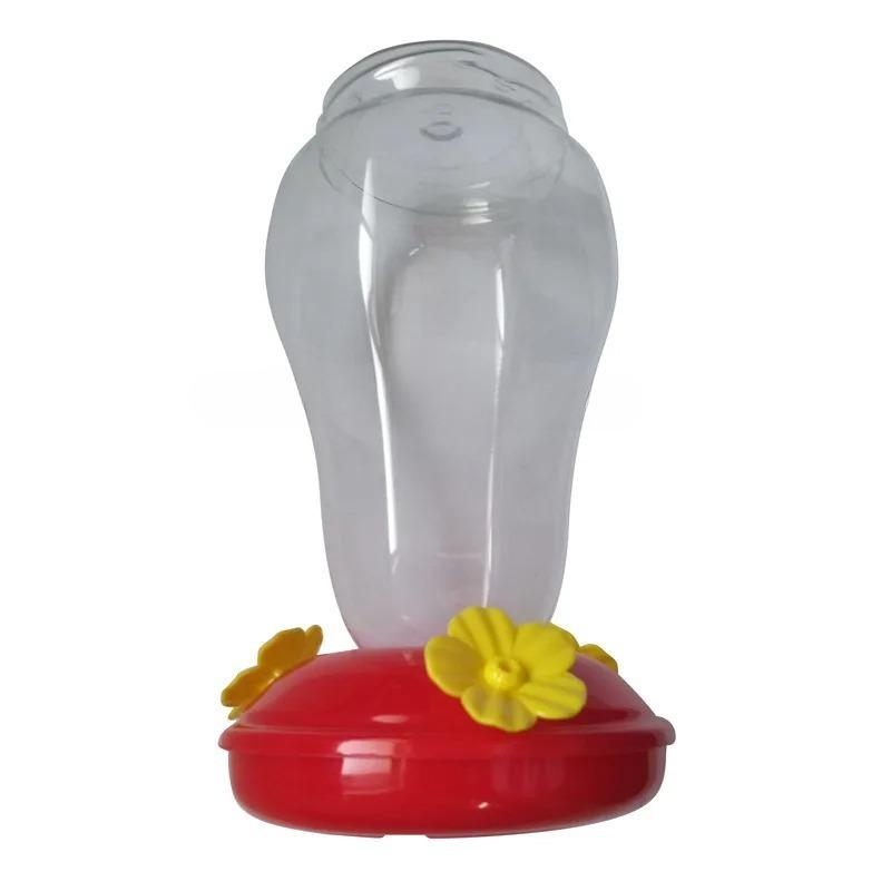 Wide Mouth Hummingbird Feeder Leak-Proof Plastic Nectar Bird Feeder with Flower Ports for Outdoor Garden Patio Yard