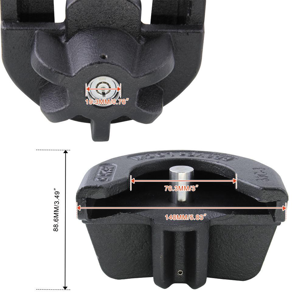 

Anti-theft 2-5/16 Inch Trailer Lock for RVs & Agricultural Use