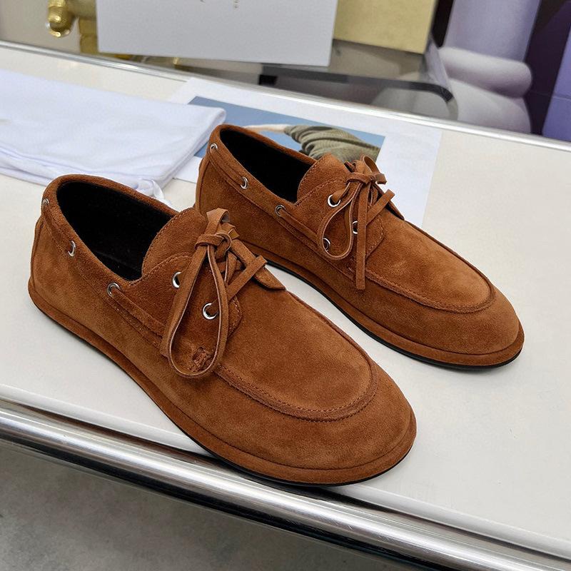 Fashion 2025 New Women's Flat Loafers Retro Round-Toe Mary Janes Women Shoes Large-Size Genuine Leather Comfortable Loafers Female