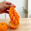 3D Printed Citrus Fidget Toy Stress Reducer Expandable Spiral Chain Ball with Smooth Movement Realistic Orange Lemon Toy Focus Improvement Gadget