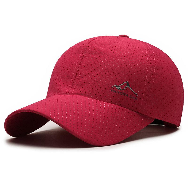 Summer Quick-Drying Baseball Cap, Mountain Peak Printing Perforated Cap, Casual Visor, Outdoor Sports Sun Protection Hat