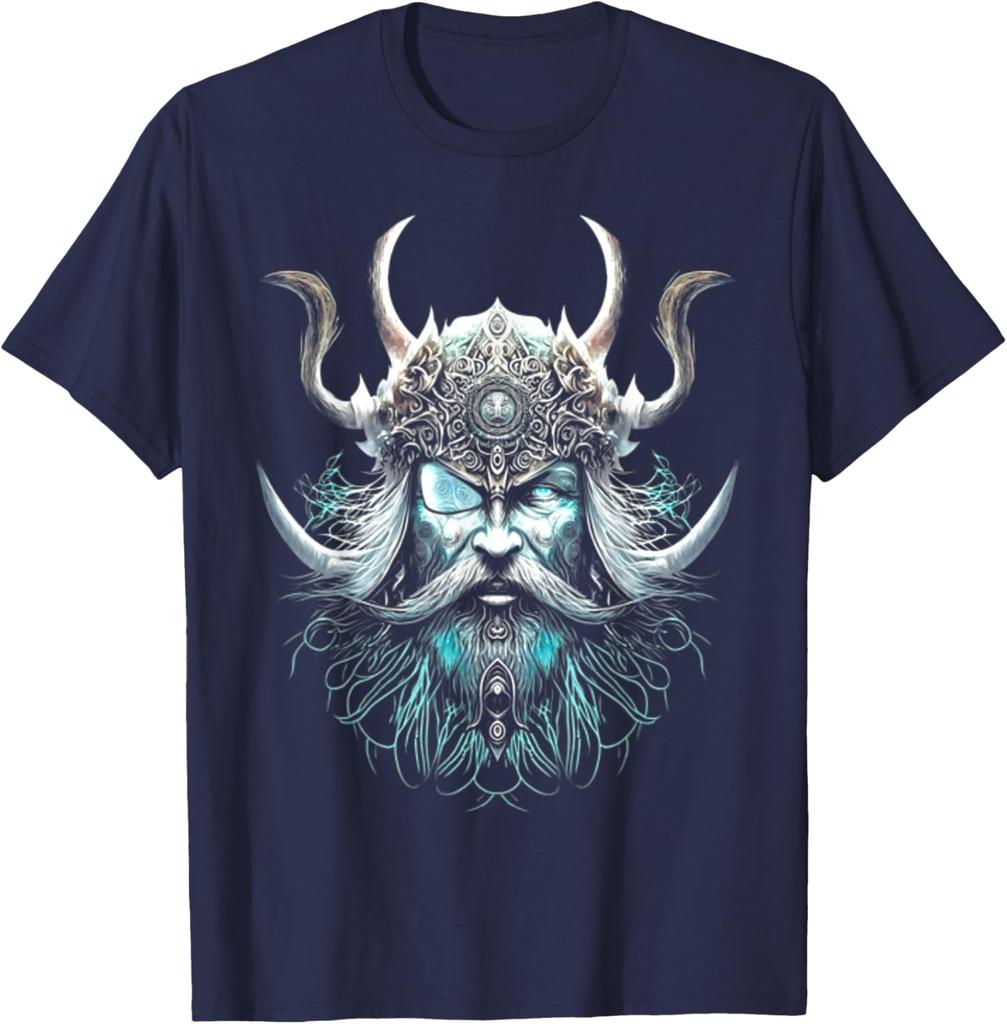 North Myths Odin Valhalla TShirt 100 Cotton ONeck Short Sleeve Summer Casual Mens Tshirt Streetwear
