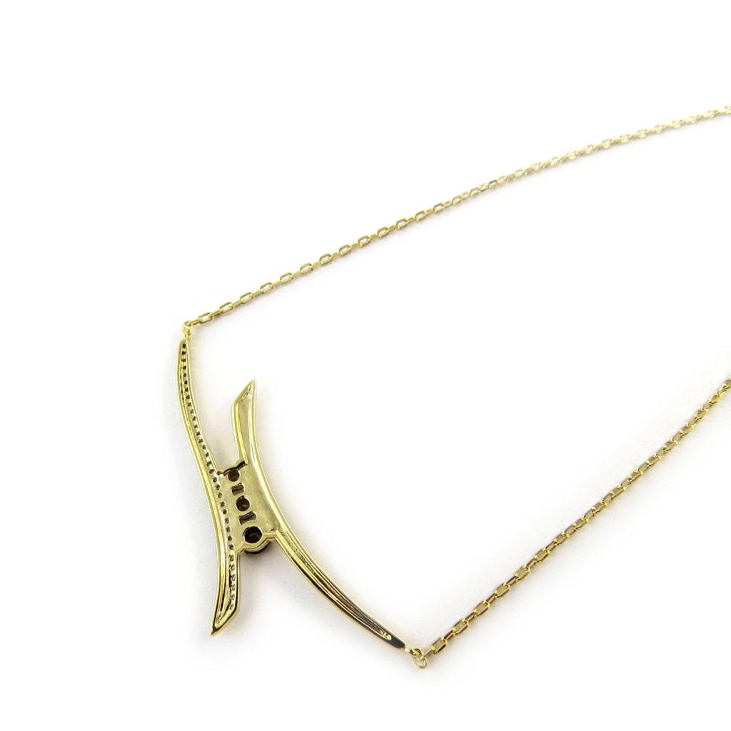 Les Trésors De Lily [N6974] - Gold-Plated Necklace 'Anastacia' Golden Amber - 55x15 Mm