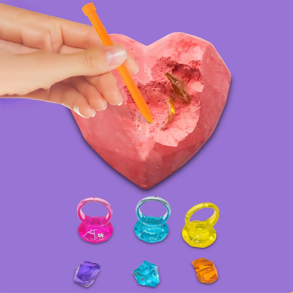 Arts And Crafts for Kids 4-6 Bulk Love Digging Kit For Kids Gemstone Digs Kit Gem Mining Tool Excavate Gemstones Including STEM