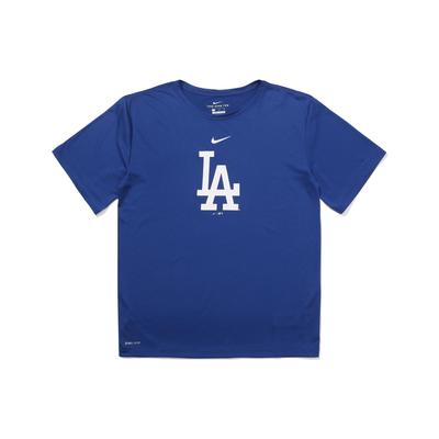 X MLB Collaboration Kids Los Angeles Dodgers Double Logo Graphic Print Crew Neck Long Sleeve T-Shirt Kids Tops Royal-Blue 3Z3B7SAG5-LAD
