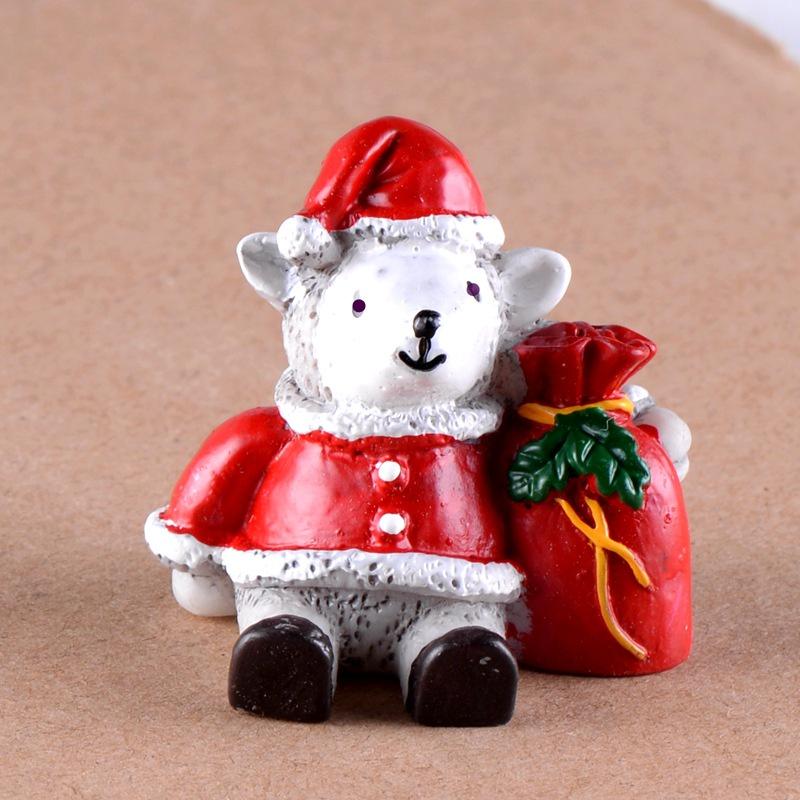 Adorable Diy Christmas Animal Resin Mini Landscape Decorations For Home Gardens
