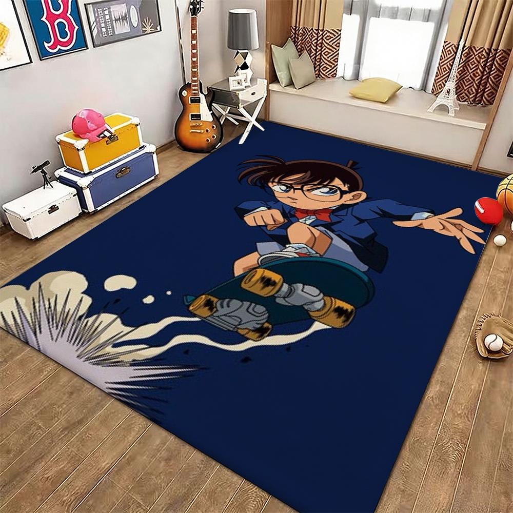 Anime Detective Action Indoor Rug Soft Texture Nonslip Carpet For Girls Bedroom Play Area Home Decor Halloween Gift