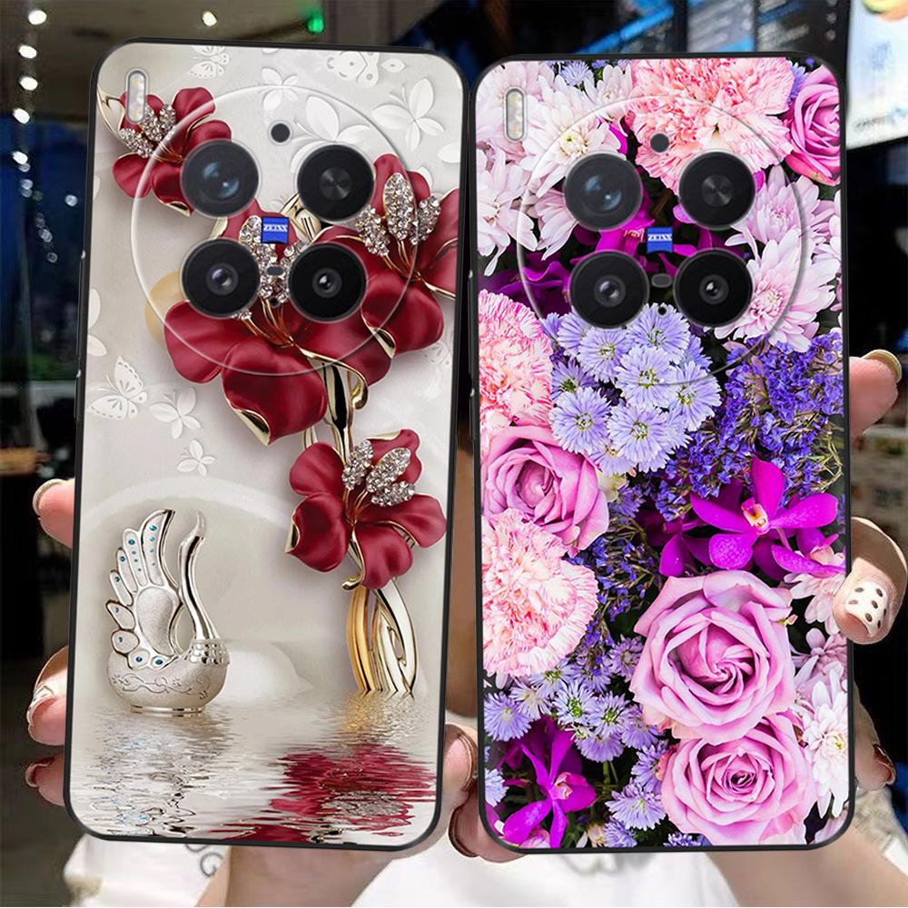 For VIVO X300 Pro Case Cute Cartoon Cat Butterfly Soft Silicone Shockproof Bumper Cover for Vivo X300 Fundas Protective Cases