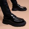 Men's Single Shoes 2026 Spring Men's Shoes Genuine Leather Youth Versatile Big Head Tall Thick soled Shoes