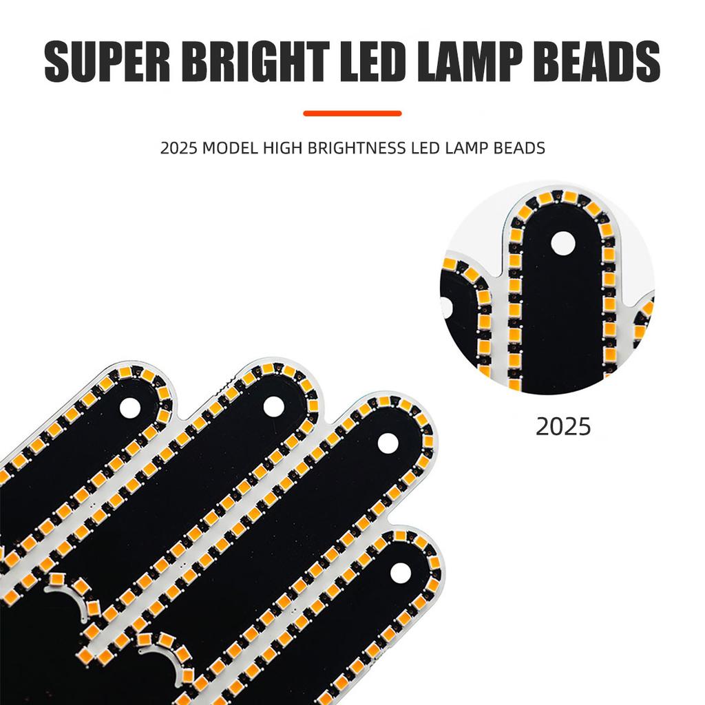 Car Interior Light LED Illuminated Gesture Light Windshield Finger Light Warning Police Break Light with Remote Car Decorative