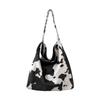Cow Pattern Premium Sense Tote Bag Large Capacity Women's Morning Eight Commuter Bag College Students Class New Shoulder Bag