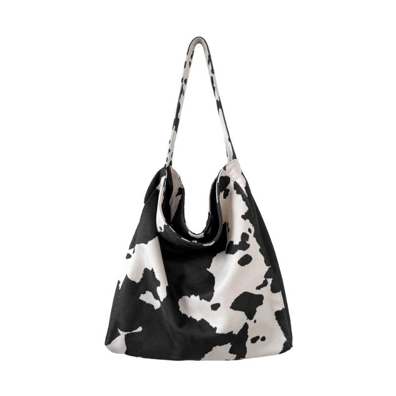 Cow Pattern Premium Sense Tote Bag Large Capacity Women's Morning Eight Commuter Bag College Students Class New Shoulder Bag