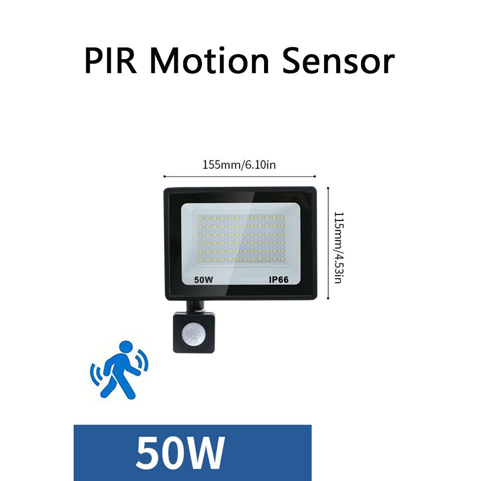 LED Floodlight Motion Sensor AC220V AC110V 10W-300W Waterproof Outdoor Projector Exterior Spotlight Outdoor lamp  Wall Reflector