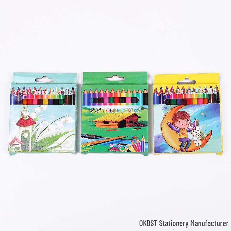 Oil-Based Colored Pencil Set for Children - Available in 12, 18, 24, and 36 Colors - Ideal for Elementary School Drawing