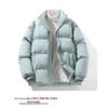 Unisex Stand Collar Thick Cotton Puffer Jacket - Winter Warm