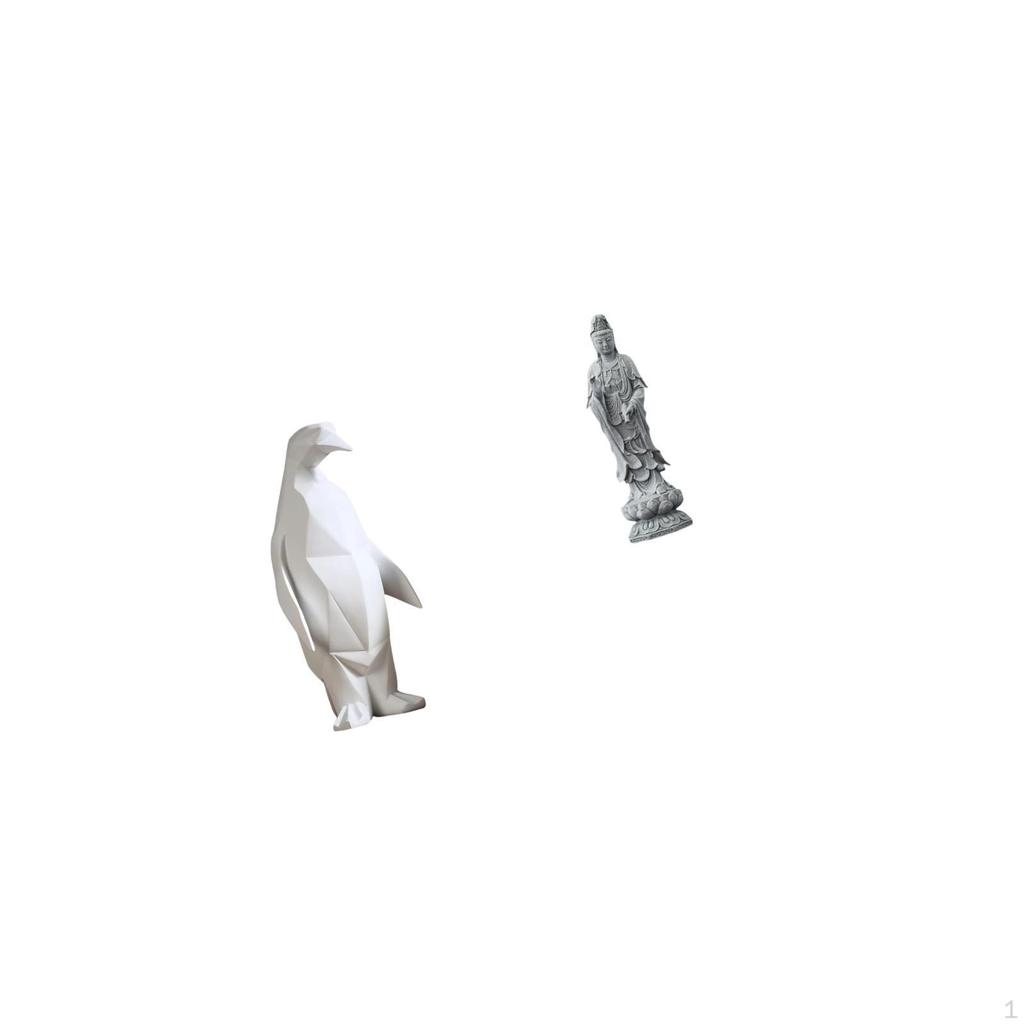 Penguin Figurine Resin Animal Statue Collectable Craft Decorative Ornament for Housewarming Tabletop