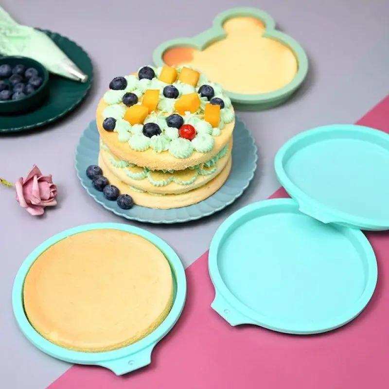 4/6/8 Inch Round Silicone Layer Cake Mould Silicone Mousse Cake Mold Layered Cake Round Shape Mold Cake Baking Tool Kitchen Tool