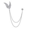 Fashion Metal Rhinestone Brooch for Women and Men Tasse Animal Lapel Pins Eagle Deer Wings Design Collar Pin Jewelry Gifts