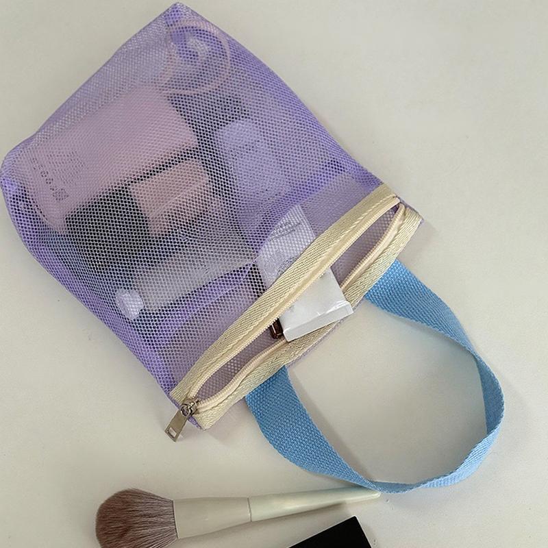 1Pcs Mesh Makeup Toiletry Storage Bags Handbags Portable Travel Washing Body Shower Tools Organizer Cosmetic Organizer Pouch