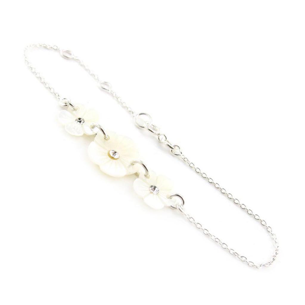 Les Trésors De Lily [J2086] - Bracelet Argent 'Flora' nacre