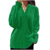 Women's Fashion Casual V-neck Twill Knitted Sweater Long-sleeve Top