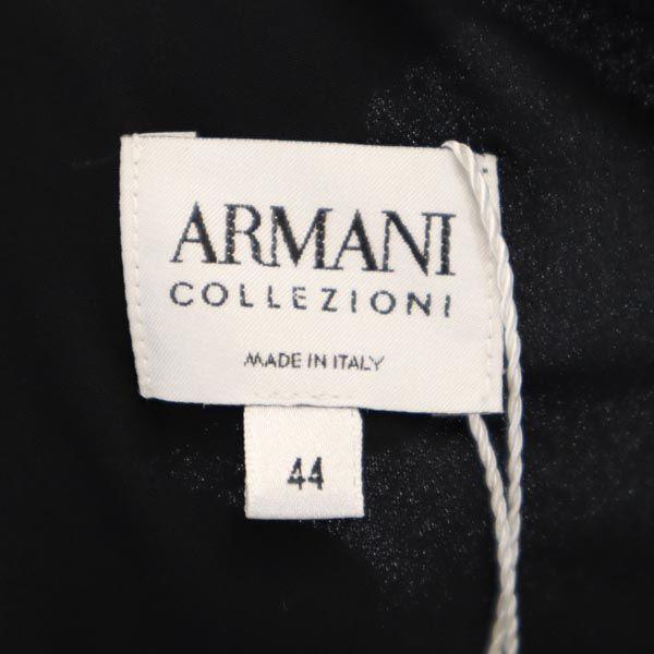 Armani Collezioni Silk Tank Top 44 Black Series Cut and Sew Back Zip Women Used