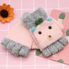 Children's Fingerless Winter Cartoon Kitten Gloves - Warm, Cute, Knitted Imitation Cashmere for Elementary Students
