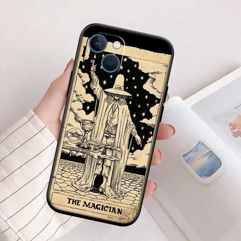 QE10 Divination Tarot Phone Case for OPPO A40 A60 A80 A15 A16 A16K A12 A17 A17K A54 A54S A53 A53S A55 A56 A57 A98 F23