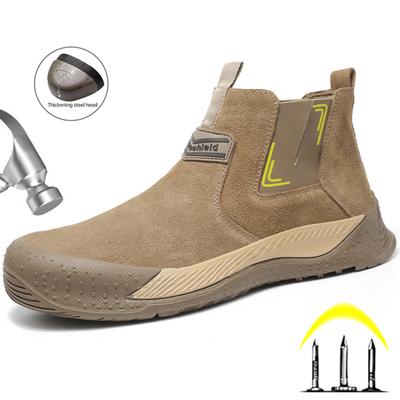 Botas con punta de acero para hombre, botas de seguridad, calzado de trabajo de protección a prueba de pinchazos, zapatos de seguridad para hombre, zapatos de trabajo para soldadores a prueba de chispas
