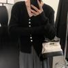 Design Sense Irregular Knitted Cardigan Top Women's Autumn and Winter New Temperament Commuting Thin Inner Sweater