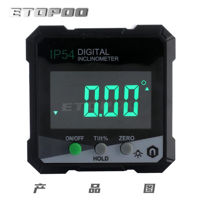 Magnetic Digital Angle Finder with Electronic Laser Gauge Protractor Inclinometer Level Magnets Level Ruler Angle Slope 0-90°