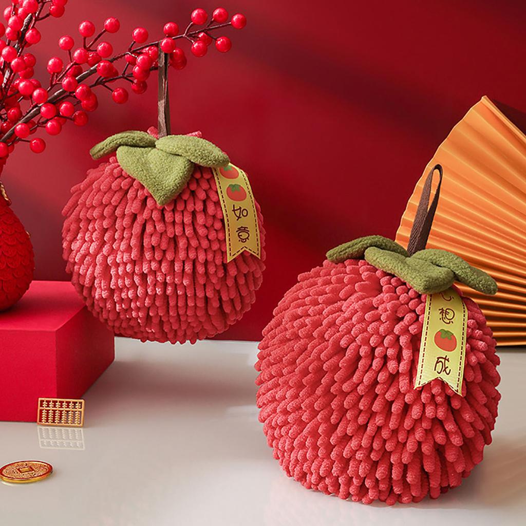 Wipe Handball Chenille Absorbent Hand Towel Fast Drying Soft Hangable Towel Hands Wipe Ball for Bathroom Kitchen Decor