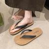 Sandals women's summer wear new beach flat bottom high-end sandals seaside toe drag niche