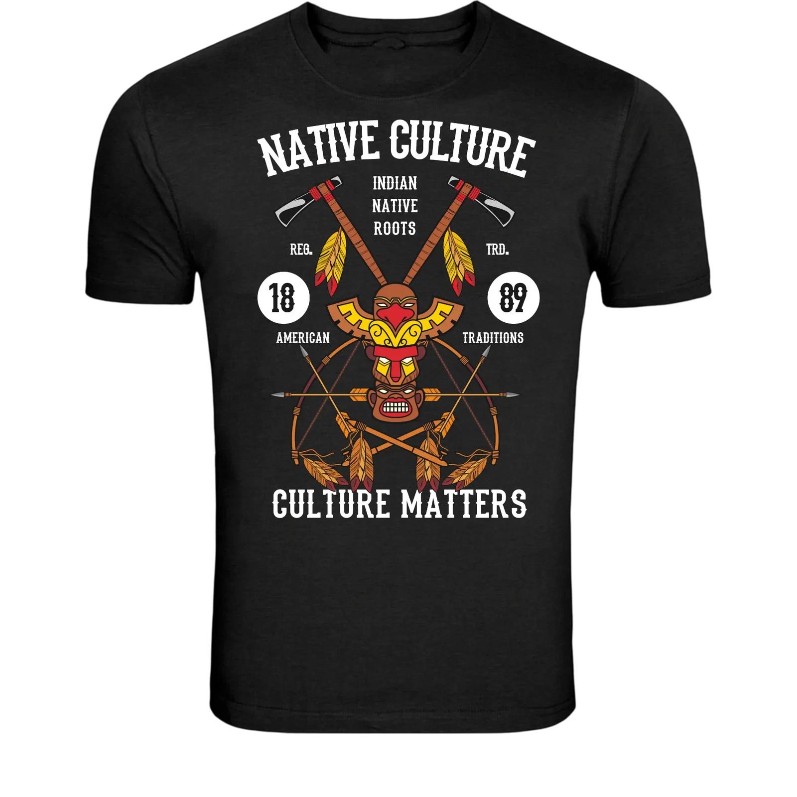 Native American Culture T-Shirt - Tribal Heritage Roots Graphic M
