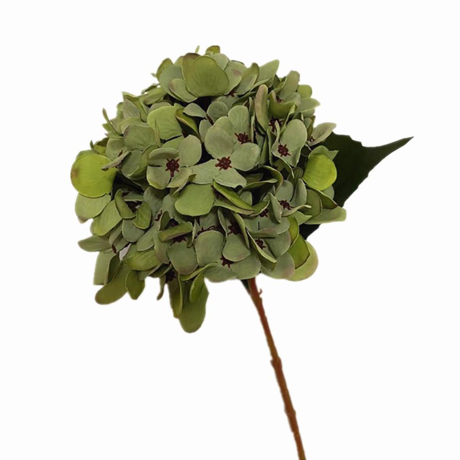 Hydrangea Artificial Single Flower Stem Branch Silk Oil Paiting Hydrangea Plant