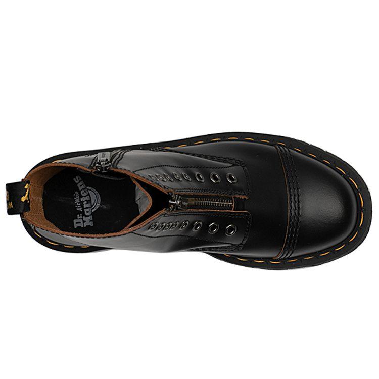 Dr. Martens 1460 Bex Leather Glossy Side Zip 8 Eyelet Short Boots Unisex Boots Black 26664001